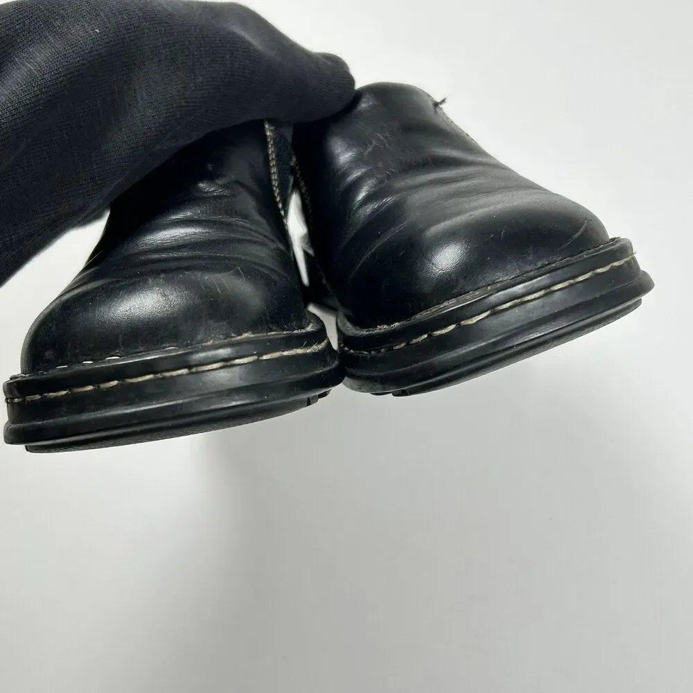 Born Handcrafted Black Leather Round Toe Slip On Shoes Size W US 9 EU 40.5 W3934